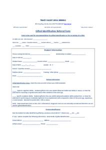 Gifted Identification Referral Form