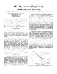 Sea surface temperature / Radio France Internationale / Electromagnetic interference / Broadcasting / Oceanography / Aquatic ecology