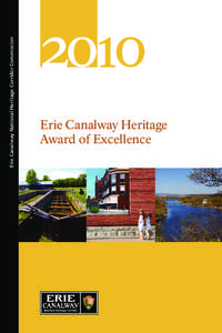 Erie Canalway National Heritage Corridor Commission[removed]Erie Canalway Heritage Award of Excellence