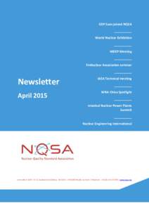 Newsletter NQSA April 2015