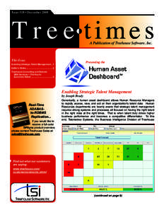 T r e e times  Issue #18 • December 2008 A Publication of Treehouse Software, Inc.