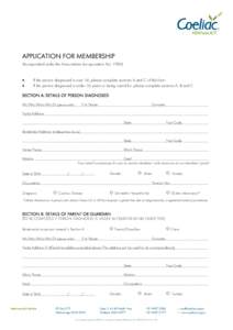 APPLICATION FOR MEMBERSHIP