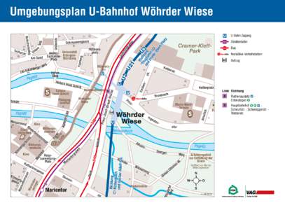 Umgebungsplan U-Bahnhof Wöhrder Wiese Äußere