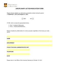 Microsoft Word - DISCIPLINARY ACTION INDICATION FORM.docx