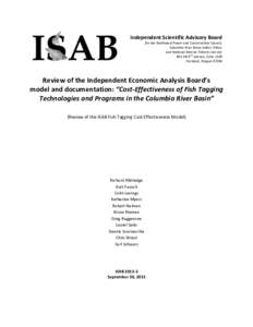 Independent Scientific Advisory Board for the Northwest Power and Conservation Council, Columbia River Basin Indian Tribes, and National Marine Fisheries Service th 851 SW 6 Avenue, Suite 1100