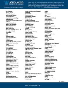 401(K) Squared Advance America Alberta Development AMG National Trust Bank Anadarko Petroleum Arapahoe Community College