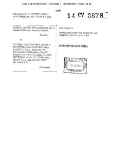 Karen J Desrocher, et al. v. Covisint Corporation, et al. 14-CV[removed]Complaint for Violation of the Federal Securities Laws