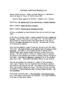 First Amendment to the United States Constitution / Epperson v. Arkansas / Scopes Trial / Creation and evolution in public education / Supreme Court of the United States / United States Constitution / Separation of church and state / Law / Tennessee