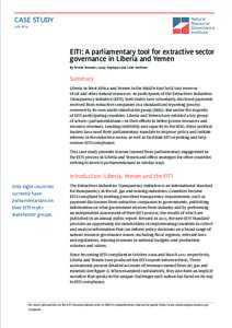 CASE STUDY July 2014 EITI: A parliamentary tool for extractive sector governance in Liberia and Yemen By Femke Brouwer, Laury Haytayan and Luke Smitham