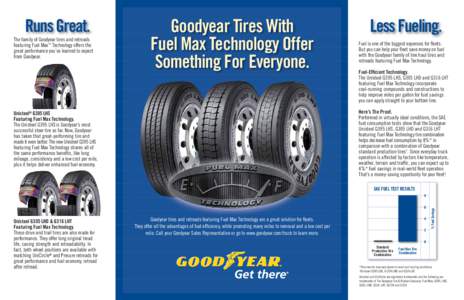 Technology / Tire / Mechanical engineering / Fuel economy in automobiles / Transport / Tires / Goodyear Tire and Rubber Company / Retread