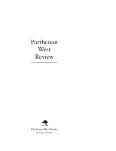 Parthenon West Review Parthenon West Books Berkeley, California