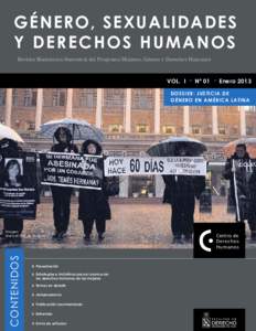 GÉNERO, SEXUALIDADES Y DERECHOS HUMANOS Revista Electrónica Semestral del Programa Mujeres, Género y Derechos Humanos VOL. I