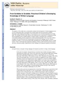 NIH Public Access Author Manuscript Read Writ. Author manuscript; available in PMC 2012 May 1. NIH-PA Author Manuscript