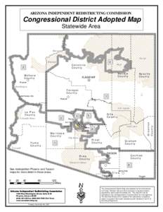 ARIZONA INDEPENDENT REDISTRICTING COMMISSION  Congressional District Adopted Map Statewide Area  Havasupai