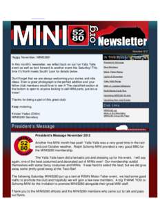 MINI5280 Newsletter - November 2012