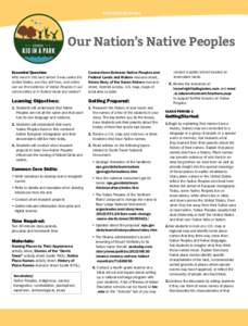 EKIP Activity: Our Nation’s Native Peoples