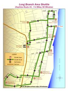 Long Branch Area Shuttle  (Daytime Route #[removed]Miles/30 Minutes) Ocean