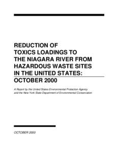 Reduction of Toxics Loadings to the Niagara River from Hazardous Waste Sites in the United States: October 2000