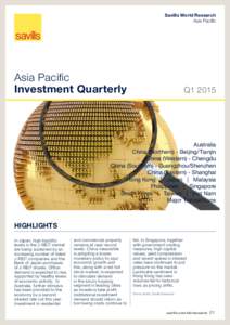 Savills World Research Asia Pacific Asia Pacific Investment Quarterly