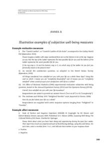 OECD Guidelines on Measuring Subjective Well-being © OECD 2013 ANNEX A  Illustrative examples of subjective well-being measures