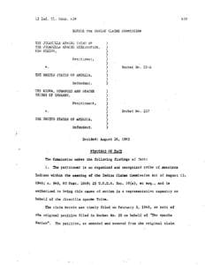 12 Lnd. C 1 . Comm. 439 BEFORE THE INDIAN CLAIYS COPDiISSION THE J I C A R I L L A APACHE T R I B E OF TKE J I C A R I L L A APACHE U S E R V A T I O N , NEW E X I C O ,