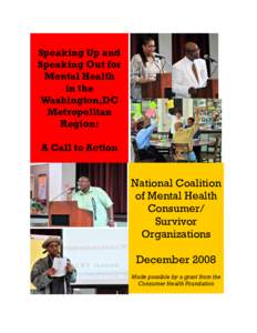 Speaking Up and Speaking Out for Mental Health in the Washington,DC Metropolitan
