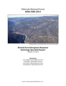 Earth / Burned area emergency response / Surface runoff / Lake Tahoe / Flood / Rubicon River / Drainage basin / Sacramento River / Infiltration / Geography of California / Water / Hydrology