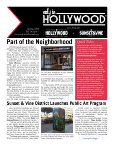 news from the  Spring, 2016 Vol. 19 Issue 1 www.onlyinhollywood.org