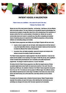 Microsoft Word - Patient Voices - a valediction.doc