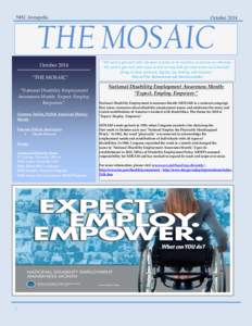 NHC Annapolis  October 2014 THE MOSAIC October 2014