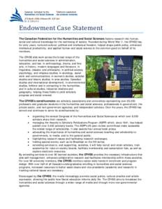         Endowment Case Statement 