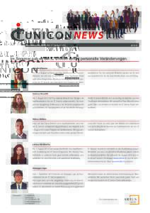 NEWS Kundenzeitschrift der IC Unicon AGIm Sommer gab es bei IC Unicon einige personelle Veränderungen.