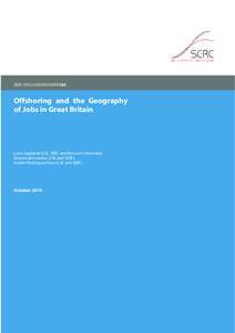 SERC DISCUSSION PAPER185  Offshoring and the Geography of Jobs in Great Britain  Luisa Gagliardi (LSE, SERC and Bocconi University)