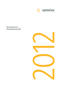 Sartorius Konzern Geschäftsbericht 2012