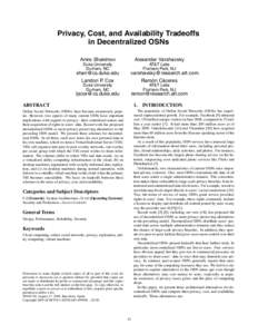 Fault-tolerant computer systems / Distributed data storage / Distributed computing architecture / PlanetLab / Software testing / Peer-to-peer / Amazon Elastic Compute Cloud / Replication / Distributed hash table / Cloud computing / Computing / Centralized computing