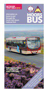 Yorkshire Coastliner / North York Moors / Farndale / A170 road / Moorsbus / Whitby / Helmsley / Cleveland Way / Kirkbymoorside / Counties of England / North Yorkshire / Geography of England