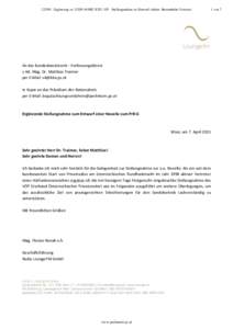 22/SN - Ergänzung zu 12/SN-94/ME XXV. GP - Stellungnahme zu Entwurf (elektr. übermittelte Version)  	
     An	
  das	
  Bundeskanzleramt	
  -­‐	
  Verfassungsdienst	
  	
   z.Hd.	
  Mag.	
  Dr.	
  Matthia