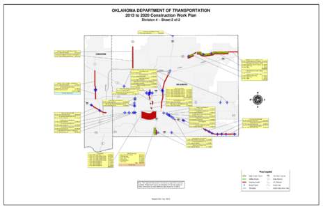 OKLAHOMA DEPARTMENT OF TRANSPORTATION 2013 to 2020 Construction Work Plan Division 4 – Sheet 2 of 2 I-35 NB & SB over Waterloo FFY Road FFY 2020 Bridge & Approaches