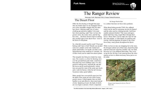 Park News  National Park Service U.S. Department of the Interior  The Ranger Review