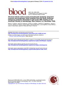 From bloodjournal.hematologylibrary.org by guest on February 5, 2014. For personal use only[removed]: [removed]