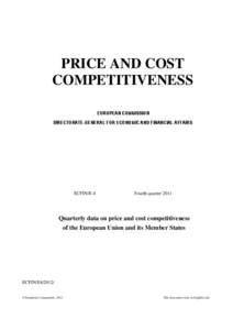 PRICE AND COST COMPETITIVENESS EUROPEAN COMMISSION DIRECTORATE-GENERAL FOR ECONOMIC AND FINANCIAL AFFAIRS  ECFIN/E-4