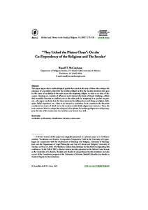 Atheism / Freethought / Agnosticism / Religious studies / Philosophy / Secularity / Laïcité / Russell T. McCutcheon / Mark Juergensmeyer / Religion / Secularism / Philosophy of religion