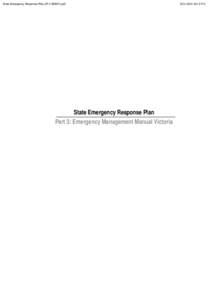 Emergency Management Manual Victoria - Part 3 - State Emergency Response Plan