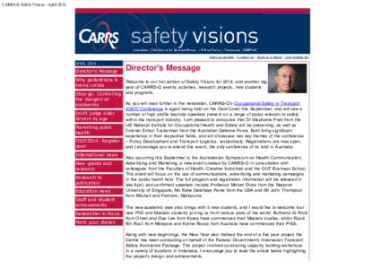 CARRS-Q Safety Visions - April 2014