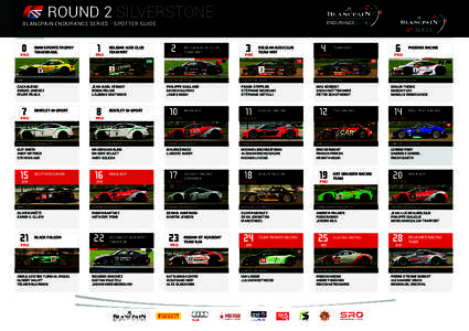 ROUND 2 SILVERSTONE  BLANCPAIN ENDURANCE SERIES - SPOTTER GUIDE 0