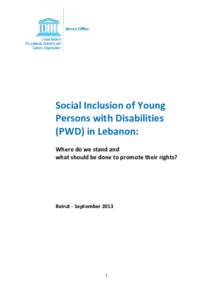 Social Inclusion of Young Persons with Disabilities (PWD) in Lebanon: Where do we stand and what should be done to promote their rights?