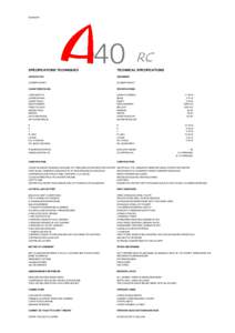 [removed]RC SPECIFICATIONS TECHNIQUES  TECHNICAL SPECIFICATIONS