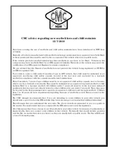 Microsoft Word - CMC advice regarding new seatbelt laws and child restraints.doc
