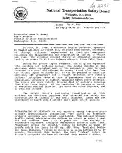 National Transportation Safety Board Washington, D.C[removed]Safety Recommendation Date: May 30, 1990