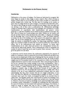 Mathematics in the Human Journey Introduction Mathematics is the science of analogy. Our brains are hard-wired to recognize that